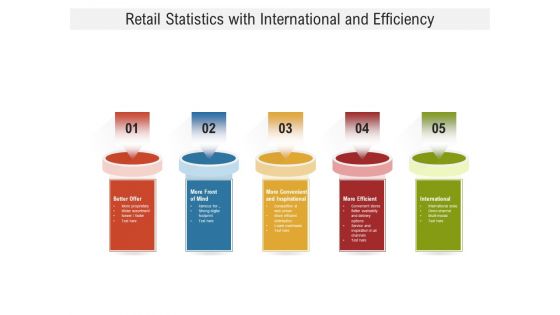 Retail Statistics With International And Efficiency Ppt Powerpoint Presentation Summary Designs Download Pdf