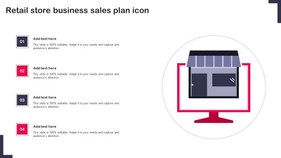 Retail Store Business Sales Plan Icon Microsoft PDF