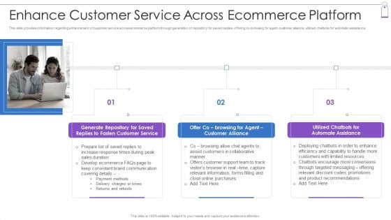 Retail Trading Platform Enhance Customer Service Across Ecommerce Platform Portrait PDF