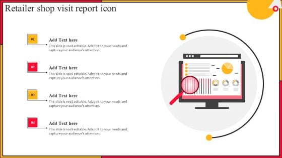 Retailer Shop Visit Report Icon Clipart PDF