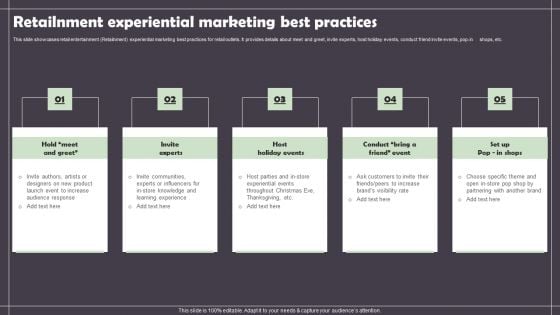 Retailnment Experiential Marketing Best Practices Rules PDF Retailnment Experiential Marketing Best Practices Rules PDF