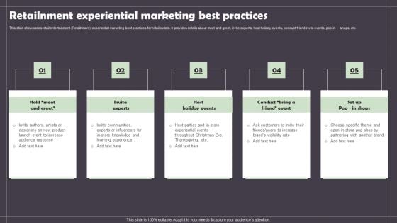 Retailnment Experiential Marketing Best Practices Rules PDF