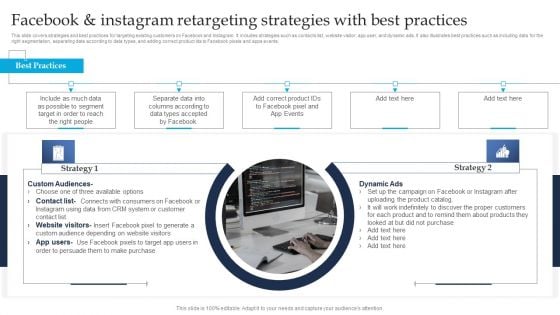 Retargeting Strategies To Improve Sales Facebook And Instagram Retargeting Strategies Best Structure PDF