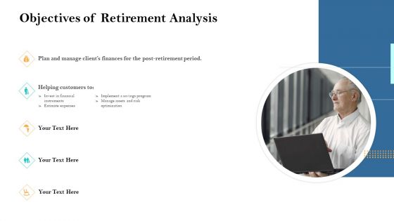 Retirement Income Analysis Objectives Of Retirement Analysis Ppt Slide Download PDF