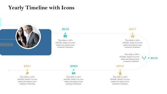 Retirement Income Analysis Yearly Timeline With Icons Ppt Styles Master Slide PDF