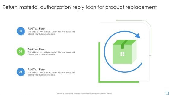 Return Material Authorization Reply Icon For Product Replacement Mockup PDF