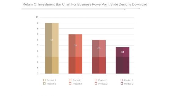 Return Of Investment Bar Chart For Business Powerpoint Slide Designs Download