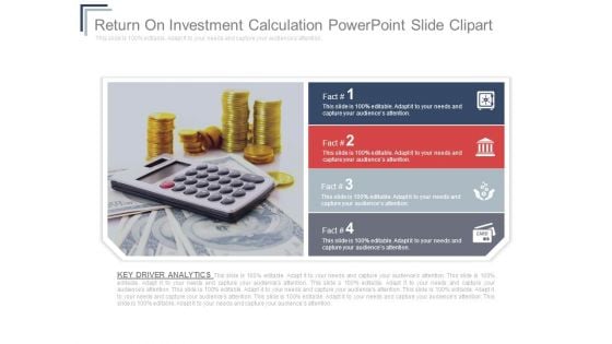 Return On Investment Calculation Powerpoint Slide Clipart