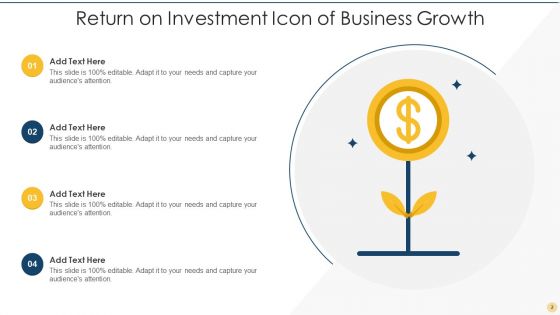 Return On Investment Icon Ppt PowerPoint Presentation Complete Deck With Slides