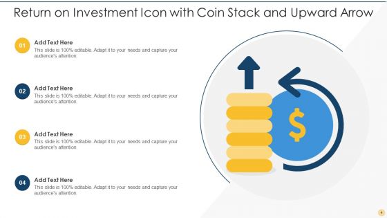 Return On Investment Icon Ppt PowerPoint Presentation Complete Deck With Slides