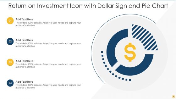 Return On Investment Icon Ppt PowerPoint Presentation Complete Deck With Slides