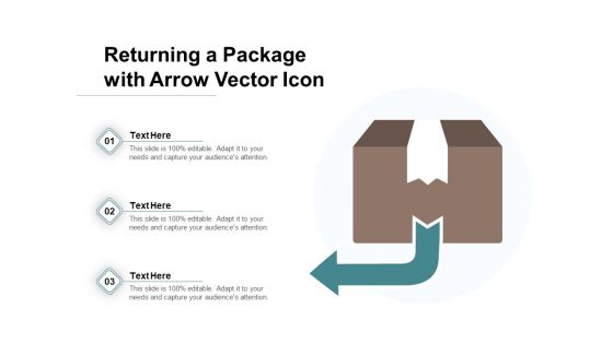 Returning A Package With Arrow Vector Icon Ppt PowerPoint Presentation File Format Ideas PDF