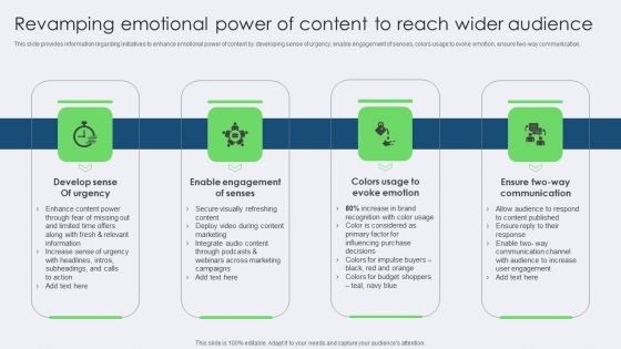 Revamping Emotional Power Of Content To Reach Wider Audience Slides PDF Revamping Emotional Power Of Content To Reach Wider Audience Slides PDF