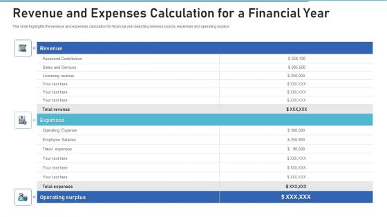 Revenue And Expenses Calculation For A Financial Year Slides PDF Revenue And Expenses Calculation For A Financial Year Slides PDF
