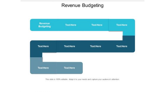 Revenue Budgeting Ppt PowerPoint Presentation Summary Show Cpb