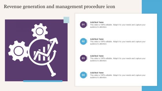 Revenue Generation And Management Procedure Icon Professional PDF