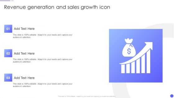 Revenue Generation And Sales Growth Icon Portrait PDF