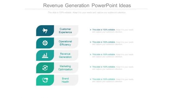 Revenue Generation Powerpoint Ideas