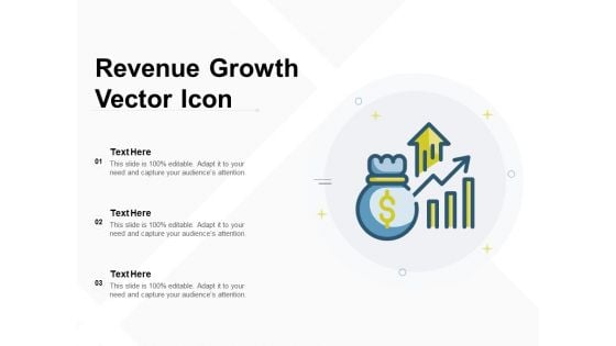 Revenue Growth Vector Icon Ppt PowerPoint Presentation Infographics Background Image PDF