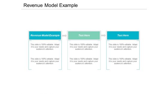 Revenue Model Example Ppt PowerPoint Presentation Gallery Clipart Cpb