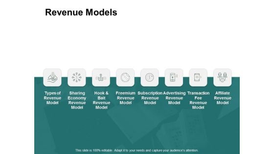 Revenue Models Ppt PowerPoint Presentation Icon Vector