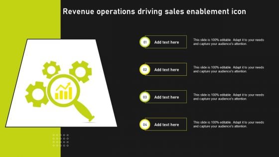 Revenue Operations Driving Sales Enablement Icon Elements PDF