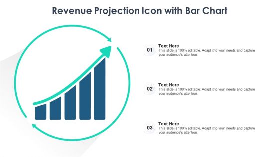Revenue Projection Icon With Bar Chart Ppt Ideas Designs PDF