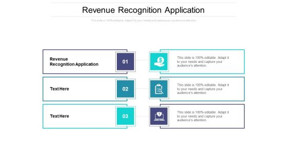 Revenue Recognition Application Ppt PowerPoint Presentation Inspiration Clipart Cpb Pdf