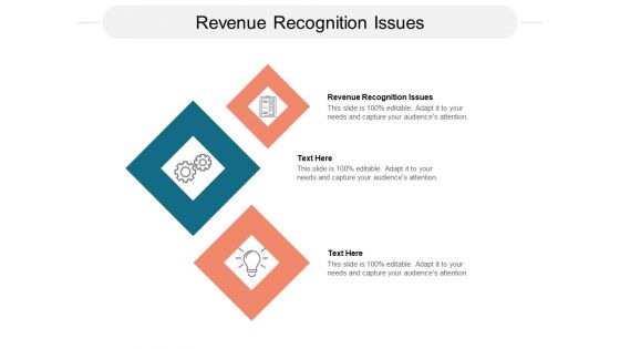 Revenue Recognition Issues Ppt PowerPoint Presentation Visual Aids Deck Cpb