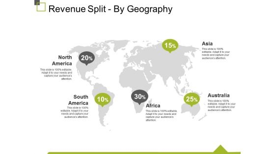 Revenue Split By Geography Ppt PowerPoint Presentation Professional Themes