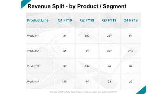 Revenue Split By Product Segment Ppt PowerPoint Presentation Model Show