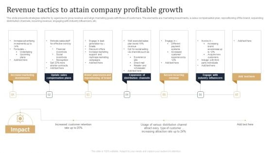 Revenue Tactics To Attain Company Profitable Growth Ppt PowerPoint Presentation File Example File PDF Revenue Tactics To Attain Company Profitable Growth Ppt PowerPoint Presentation File Example File PDF