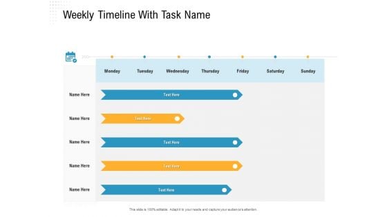 Reverse Logistic In Supply Chain Strategy Weekly Timeline With Task Name Formats PDF