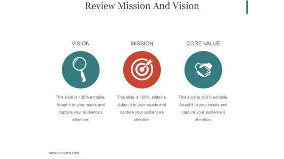Review Mission And Vision Ppt PowerPoint Presentation Ideas Review Mission And Vision Ppt PowerPoint Presentation Ideas