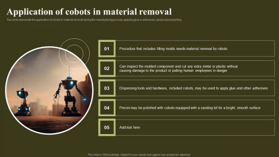 Revolutionizing Human Machine Collaboration Cobots Application Of Cobots In Material Removal Graphics PDF Revolutionizing Human Machine Collaboration Cobots Application Of Cobots In Material Removal Graphics PDF