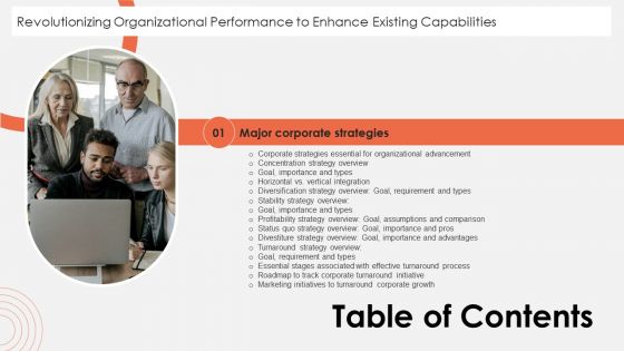 Revolutionizing Organizational Performance To Enhance Existing Capabilities Track Elements PDF