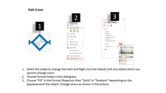 Rhombus With Folded Corner And Icons Powerpoint Template