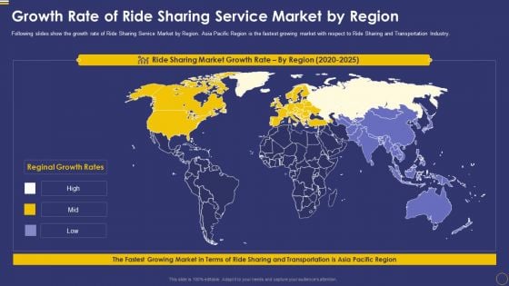 Ride Sharing Service Capital Fundraising Pitch Deck Growth Rate Of Ride Sharing Service Template PDF