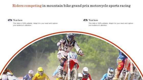 Riders Competing In Mountain Bike Grand Prix Motorcycle Sports Racing Template PDF