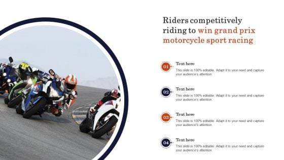 Riders Competitively Riding To Win Grand Prix Motorcycle Sport Racing Summary PDF