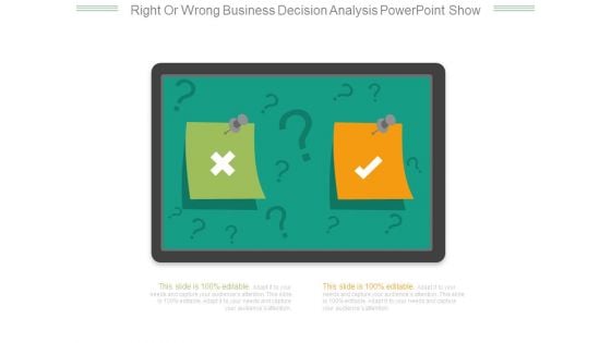 Right Or Wrong Business Decision Analysis Powerpoint Show