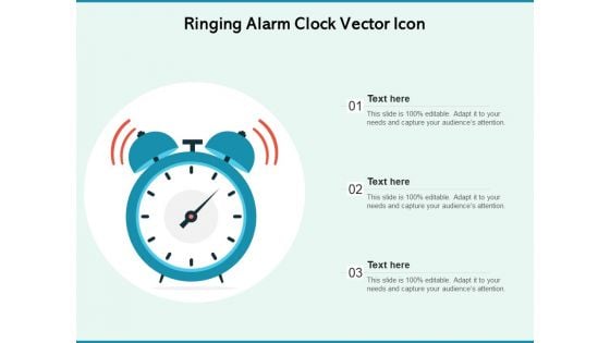 Ringing Alarm Clock Vector Icon Ppt PowerPoint Presentation File Background PDF