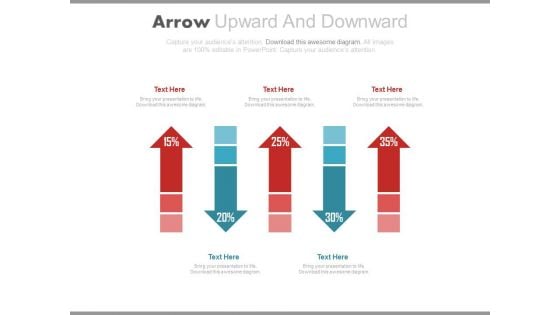 Rise And Fall Arrows For Profit Values Powerpoint Slides