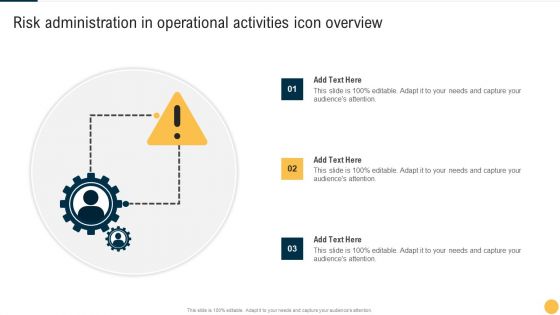 Risk Administration In Operational Activities Icon Overview Download PDF