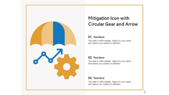 Risk Alleviation Icon Gear Circular Ppt PowerPoint Presentation Complete Deck With Slides