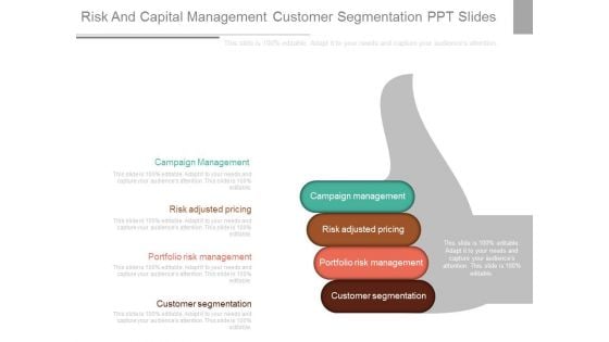 Risk And Capital Management Customer Segmentation Ppt Slides