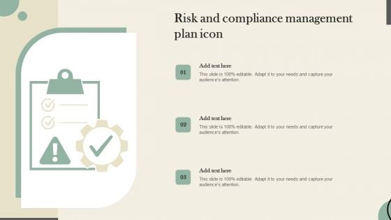 Risk And Compliance Management Plan Icon Microsoft PDF