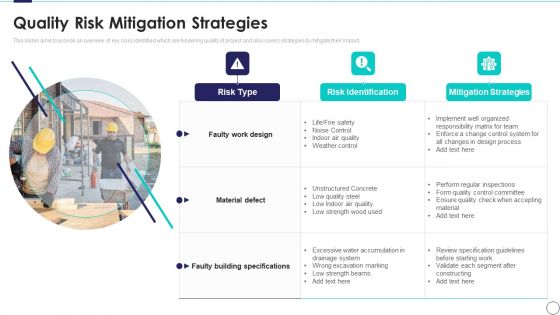 Risk Assessment And Mitigation Plan Quality Risk Mitigation Strategies Ppt Show Format Ideas PDF Risk Assessment And Mitigation Plan Quality Risk Mitigation Strategies Ppt Show Format Ideas PDF