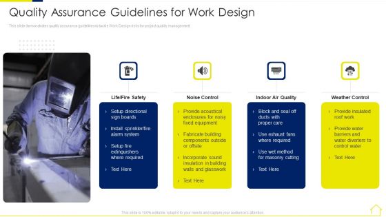 Risk Assessment Methods Real Estate Development Project Quality Assurance Guidelines For Work Design Formats PDF