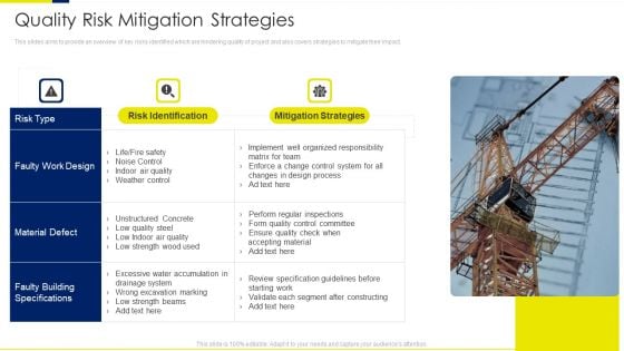 Risk Assessment Methods Real Estate Development Project Quality Risk Mitigation Strategies Background PDF